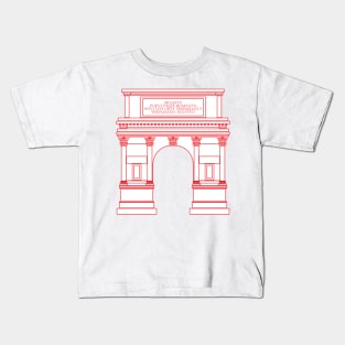 Arch of Titus (white and red) Kids T-Shirt